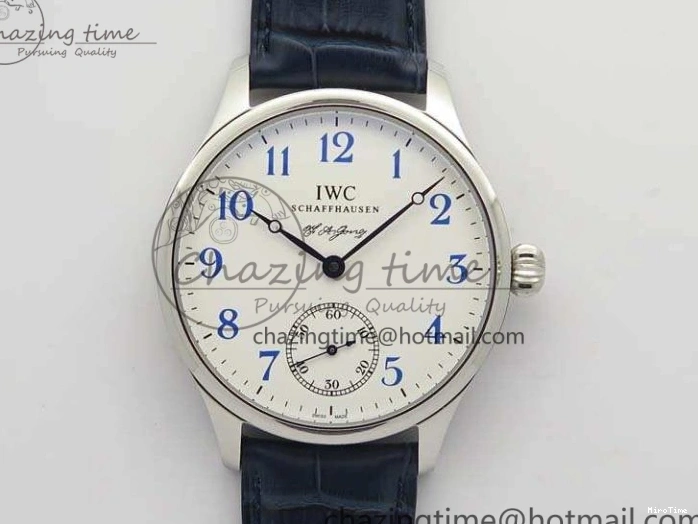 MIROTIME 0101 Portuguese Fa Jones IW544203 SS GSF 1:1 Best Edition White Dial On Leather Strap Trendsetting 7235